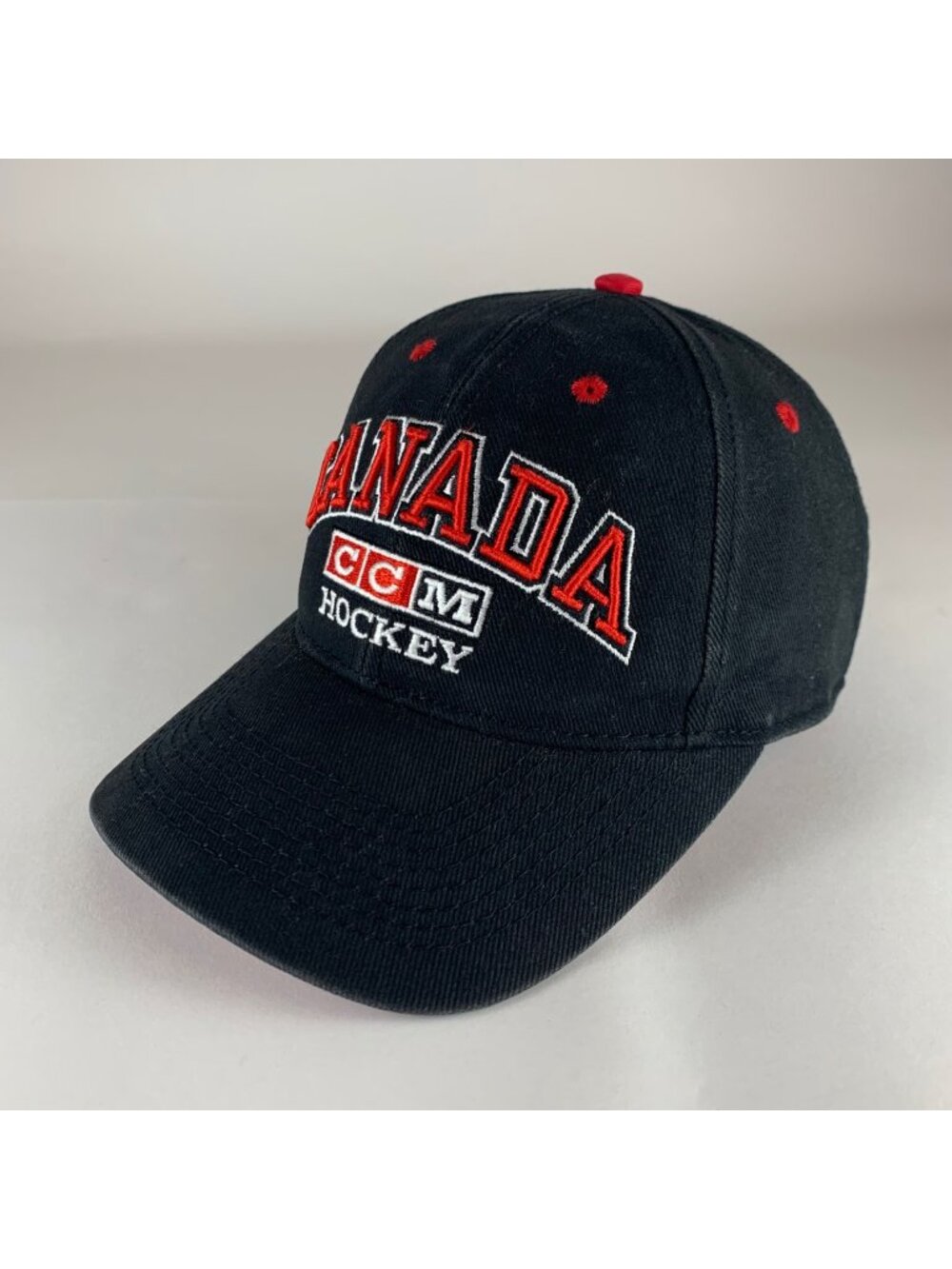 Canada Hockey CCM Unisex Black Strapback Adjustable Hat